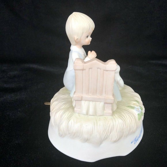 VTG Lefton Music Box Plays Jesus Loves Me Boy Pray - Picture 4 of 11